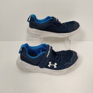 Under Armour Boy's Navy Blue Kids Shoes Size 2 Athletic Sporty